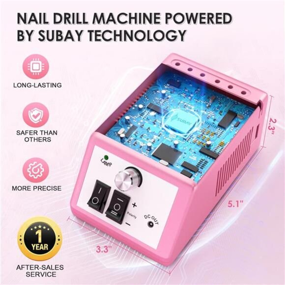 Professional Finger Toe Nail Care Electric Nail Drill Machine Manicure Pedicure - Picture 3 of 7